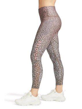 Peloton Legging Womens Pockets Nala Cheetah Leopard Riverstone Pink,Size 1X